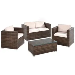 Fancy Rattan di Vimini All'aperto Divano mobili Set