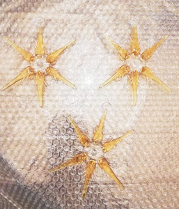 Ornements de noël en verre, 2 pièces faites à la main, modèle - Product Image 2