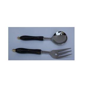 Mango de madera de alta calidad con perilla de latón Juego de servidor de ensalada en mangos Pulidos de Acero en otro material También disponible Cubiertos - Product Image 5