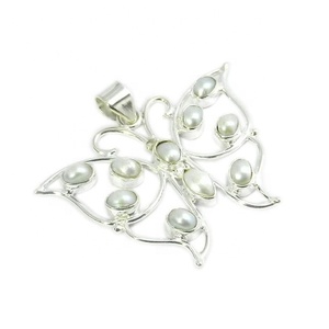 Colgante de piedras preciosas de perlas de Plata de Ley 925 sólida para mujer, colgantes y dijes de joyería fina hechos a mano - Product Image 1