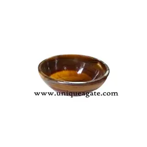 Tiger Eye 2 Inci Mangkuk Batu Penyembuhan Alami untuk Meditasi & Energi Positif Batu Permata Kristal Batu Penyembuhan