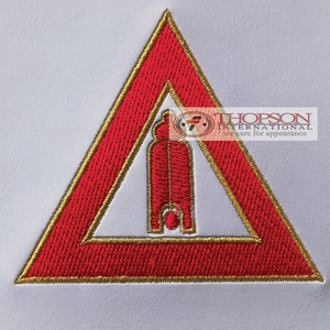 Maçonnique Regalia Royal Arch Officier Tablier Brodé Scribe Patch Cuir Coton Ruban Tissu Point De Croix Couture - Product Image 2