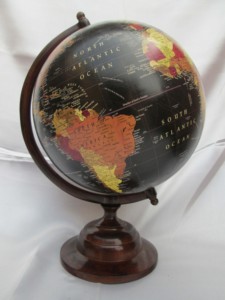 Globe de bureau avec base antique en laiton - Product Image 3