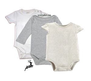 Venta directa de fábrica India Tirupur anillo hilado algodón recién nacido monos chico lindo niños ropa elegante bebé botón a presión - Product Image 1