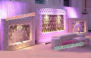ตกแต่งเวทีงานแต่งงานดอกไม้,แผงหนังที่สวยงามสไตล์โมเดิร์นตกแต่งผนังหนัง - Product Image 4