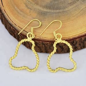 Boucles d'Oreilles Printemps en Argent Sterling 925 Massif Plaqué Or Fabricant Bijoux pour Femmes Grossiste Fabrication Casa De Plata - Product Image 3