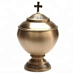 Urnas de cremación cruzadas en la parte superior Suministros funerarios de diseño premium Urnas de entierro elegantes duraderas de metal a precio mayorista - Product Image 2