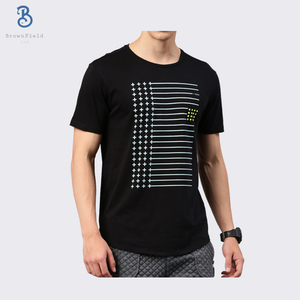 Bangladesh Manufacturer's Wholesale Custom Sport T-Shirt New Design Casual Plus Size Men's Jersey Fabric with Short Sleeve Neck - Product Image 1