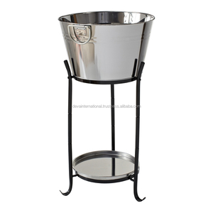 HAMMERED STEEL OVAL PARTY <b>TUB</b> HIGH QUALITY GALVANIZED PARTY OVAL <b>TUB</b> WITH STAND BEVERAGE <b>TUB</b> - Product Image 4