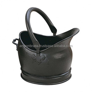 Pewter Plating Light Weight Hammered <b>Coal</b> <b>Bucket</b> with Shovel <b>Bucket</b> Storage Container Modern Metal Fireplace <b>Coal</b> Hod - Product Image 5