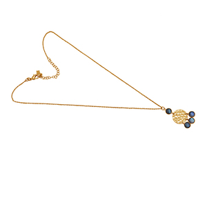 Labradorite gemstone <b>gold</b> plated chain 925 sterling silver jewelry necklace - Product Image 1