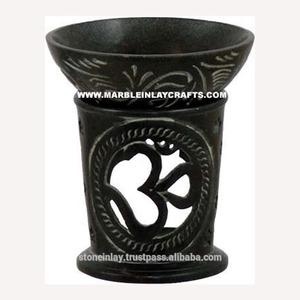 Soapstone Black Intricate Handmade Aroma <b>Oil</b> Diffuser In New Shape And Design - Product Image 1