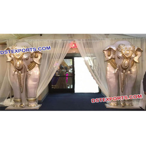 Wedding Entrance Fiber <b>Elephant</b> Statues Welcome Statues Indian Wedding <b>Decoration</b> - Product Image 1