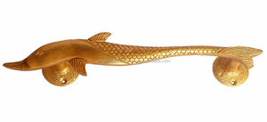 ที่เคาะประตูหน้าประตูวงแหวนกลมทำจากทองเหลืองโบราณสำหรับตกแต่ง - Product Image 4