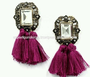Pendientes de borla bohemios de último diseñador para damas para fiestas, bodas, compromisos, regalos - Product Image 5