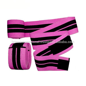 Genouillère respirante unisexe de qualité supérieure 100% laine, personnalisée pour la musculation, la salle de sport, le fitness avec des bandages pour les poignets - Product Image 4