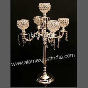 Pièce maîtresse de Offre Spéciale pour mariage, table d'événement, grand candélabre en verre à cinq bras, bougeoir pour la maison, nouveauté - Product Image 2