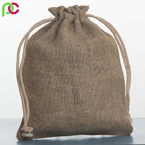 Botella individual ecológica, bolsa de vino con cordón de yute, bolsa de regalo de arpillera reutilizable, portabotellas Natural para fiestas y bodas - Product Image 4