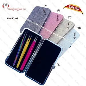 Pinzas de extensión de pestañas profesionales de colores, Kit magnético, pinzas de extensión de pestañas, de Marig quirúrgico