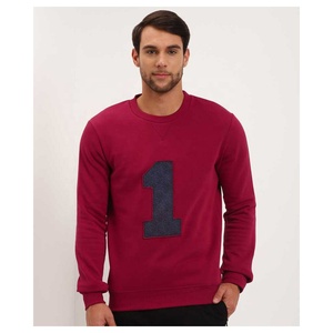 Jersey bordado de cuello redondo de alta calidad para hombre Método de tejido de punto - Product Image 2