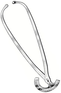 Collin Pelvimeter, Pince à épiler chirurgicale obstétricale 35 cm, manuelle, en acier inoxydable, certifiée CE, instrument médical de classe I - Product Image 6
