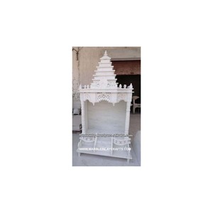 White <b>Temple</b>, Carved Handmade Marble <b>Temple</b> - Product Image 1