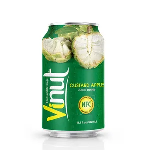 330ml VINUT suco enlatado Custard Apple Suco De Frutas Frescas sem açúcar Cura Phytonutrients Fábricas