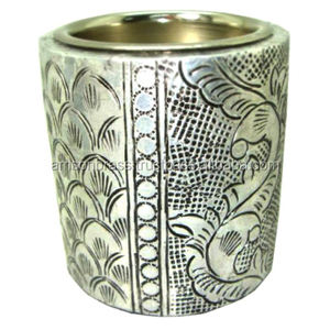 โลหะอลูมิเนียมแกะสลักออกแบบเชิงเทียนสําหรับบ้านชาแสงเชิงเทียน - Product Image 1