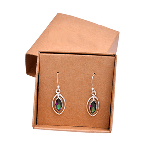 Hermosa forma de marquesa 925 Pendientes colgantes de plata esterlina con múltiples piedras preciosas Pendiente de moda para boda, aniversario, regalo. - Product Image 4