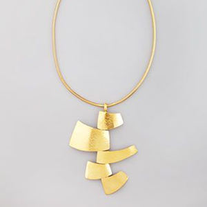 Collar chapado en oro de boda, elegante - Product Image 2