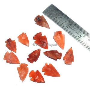 Pointes de flèches en agate rouge carnelienne de Crystal Export - Product Image 1