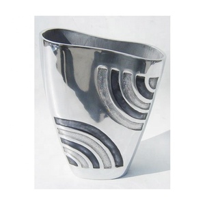 Florero de aluminio y Metal clásico moderno personalizado, decoración de mesa con logotipo para el hogar o el Hotel, tamaño y forma personalizados - Product Image 4