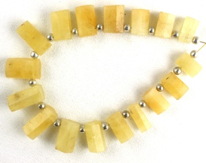 Perles de Briolette en forme de crayon à facettes de qualité supérieure, 1 brin, aigue-marine jaune naturelle, fabrication de bijoux - Product Image 1