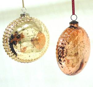 En gros pas cher suspendus De Noël plat rond boule de verre ornements - Product Image 1