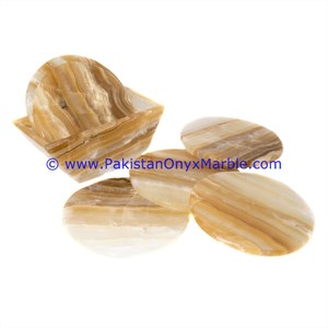 Juegos de posavasos de ónix Decoración de piedra de varios estilos marrón para el hogar Tallado y pulido para regalos Proveedor mayorista - Product Image 1