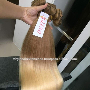 For Ombre Two-Tone Silky Straight Brazilian Remy Hair Weaving Cheap Virgin Hair Grade - Product Image 2