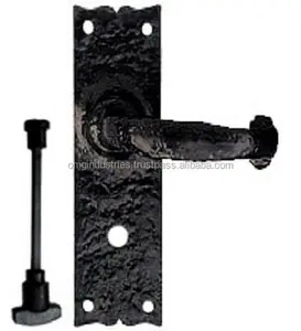 wholesale factory price cast iron black bathroom door <b>lock</b> privacy <b>lock</b> passage lever door <b>handle</b> iron <b>handle</b> - Product Image 1