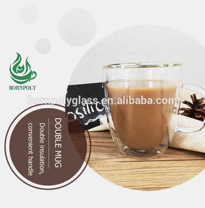 Cốc Cà Phê Thủy Tinh Nhiệt Có Tay Cầm Cách Nhiệt Bằng Borosilicate Thiết Kế Đơn Giản Hiện Đại - Product Image 5