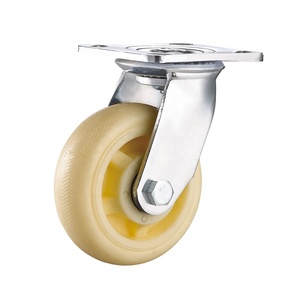 4 Zoll drehbarer industrieller Hochleistungs-Lenkrad wagen Faltbarer Flachrad-Nylon 200kg Platten rollen - Product Image 1