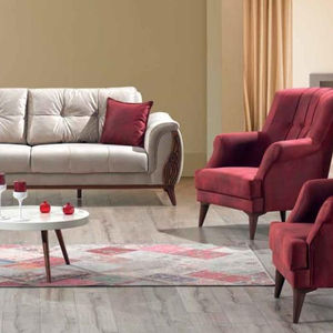 Naz Modern Wood Apartment Living Room Sofa Set - Product Image 1