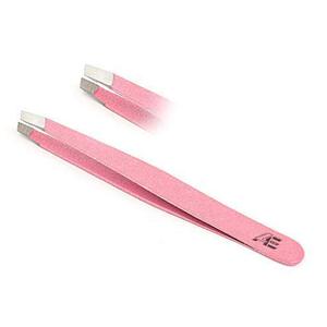 Pinzas de Acero Inoxidable Premium 2026 con Punta Curva Inclinada, Color Rosa, Herramientas de Belleza para Extensiones de Pestañas y Arte de Uñas, Gran Venta - Product Image 3