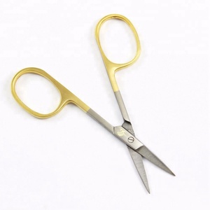 Professional Finger <b>Nail</b> Scissors Makeup Scissors Curved Blade Fine Point Manicure Cuticle <b>Nail</b> Scissors Customised coating - Product Image 5