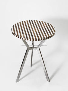 โต๊ะข้างแท่นโลหะมันวาว - Product Image 5