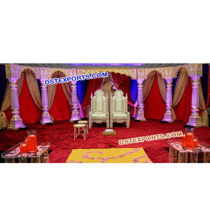 Indio tradicional boda escenario boda Jodha Akbar etapa con sillas tradicionales plenamente fibra de Rajasthani escenario - Product Image 1
