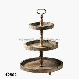 Panier pliable en bois à trois niveaux, nouveauté - Product Image 1