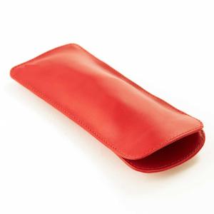 Pochette à lunettes à manches en cuir rouge, étui de lunettes, porte-lunettes - Product Image 4