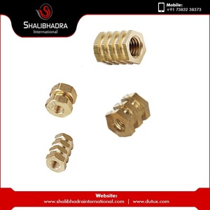 Écrou à insérer hexagonal en laiton nickelé M3 Acier au carbone poli Acier inoxydable Cuivre Écrous métriques à surface zinguée disponibles - Product Image 5