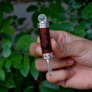 ไม้กายสิทธิ์คริสตัลมะฮอกกานีหินธรรมชาติ7จักระไม้กายสิทธิ์รักษากระเป๋า - Product Image 3