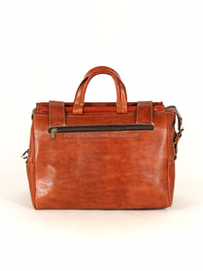 Authentic Genuine Calfskin Leather <b>Travel</b> Bag Set Moroccan Style Fawn Color 2 Copper <b>Accessories</b> Zipper Closure Classic Fashion - Product Image 5