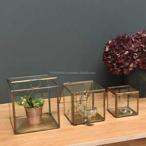 Caja de tarjeta de boda de recuerdo de invitación de plata y oro cuadrado para fiesta de cumpleaños - Product Image 5